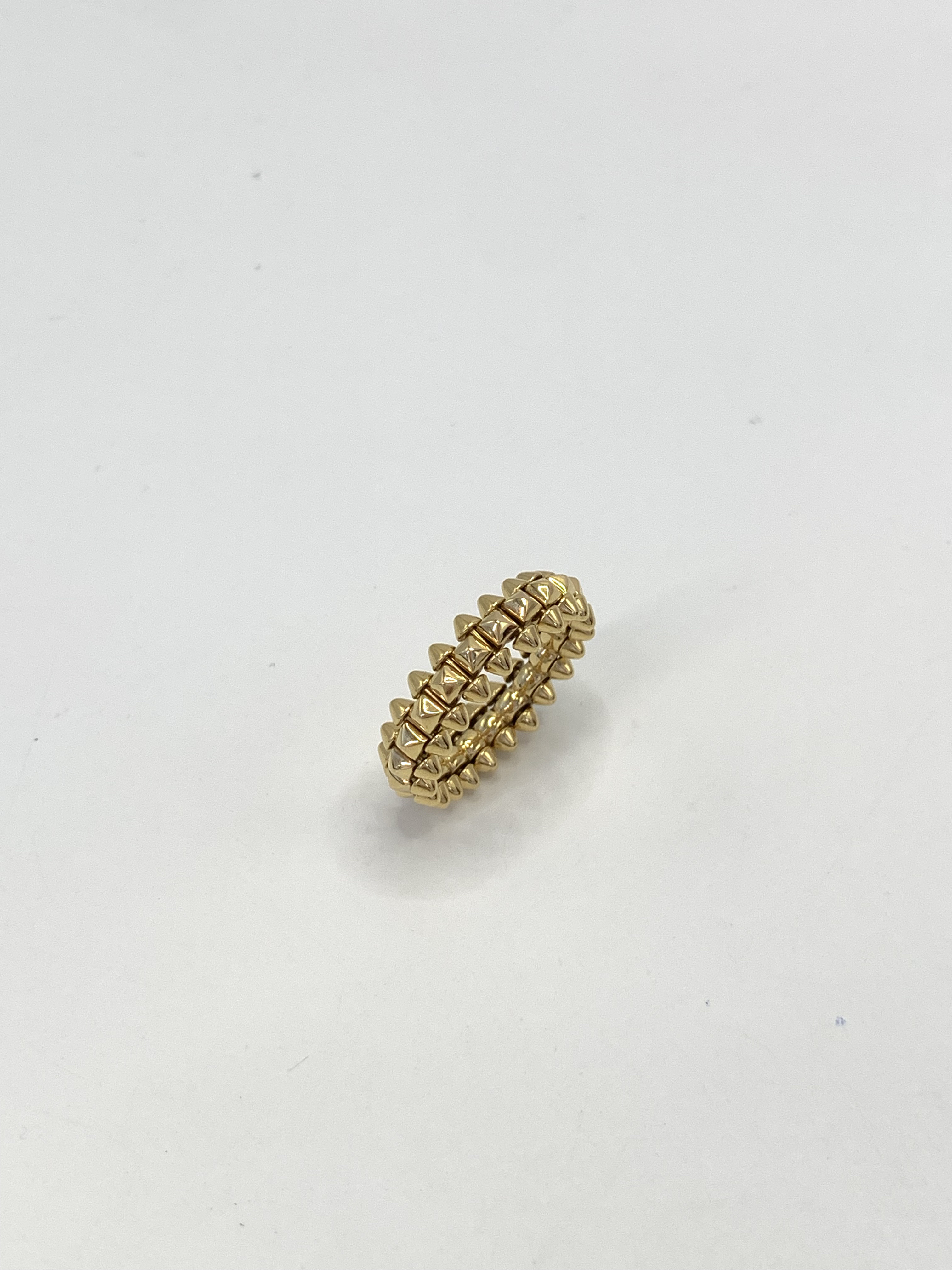 卡地亚 黄金铆钉窄版素圈戒指 52码 内盒 新刻 8.37g